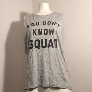 Reebok 'You don't know squat' Tank in XS